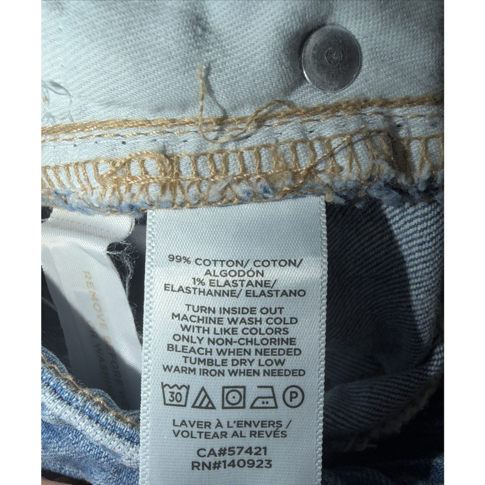 LOFT Curvy Straight Crop Jeans Size 28/6 Distressed Raw Hem - Picture 4 of 6